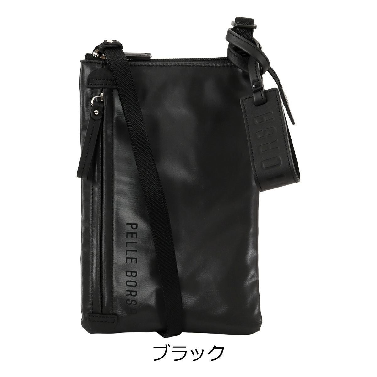 KO6440 ペレボルサ スマホポシェット ブラック ペレボルサ スマホポシェット レディース チアーズ 205205 PELLE BORSA