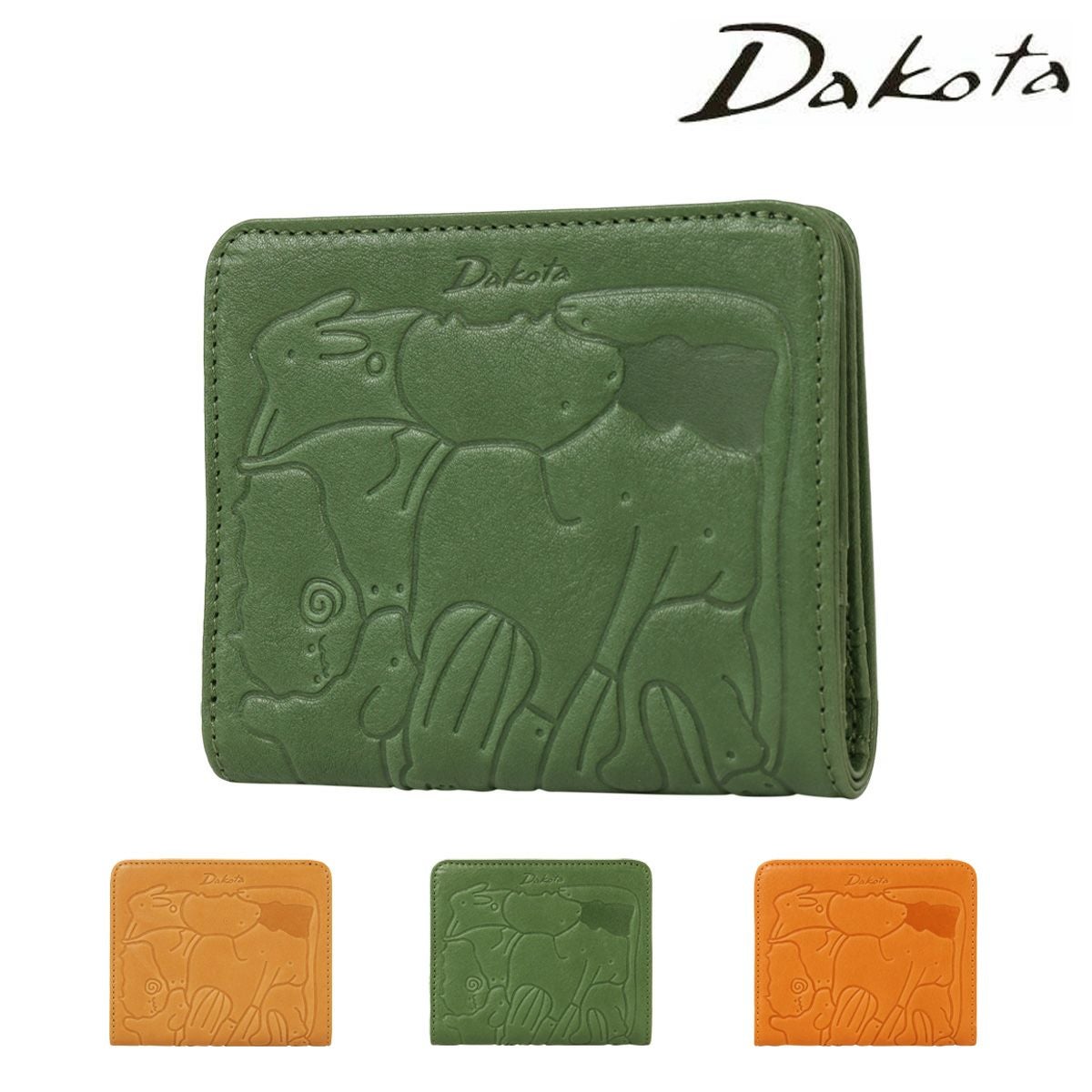 【極美品・箱完備】Dakota ダコタ アニマーレ 二つ折り財布 動物 本革 Dakota（ダコタ） 公式 WEB SHOP限定 ダコタ財布 二つ折り財布 財布