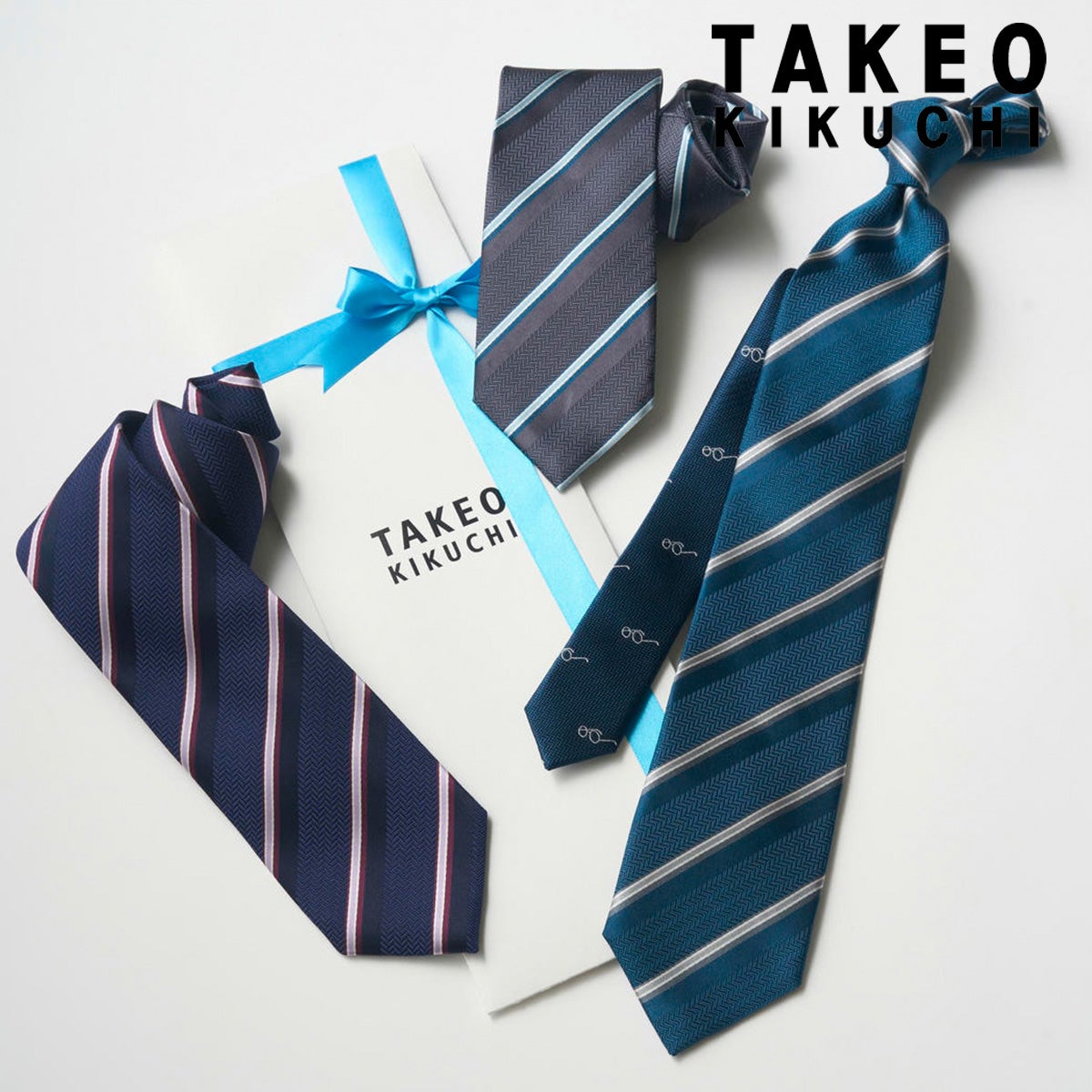 タケオキクチ ネクタイ シルク100％ 日本製 125516141 ストライプ柄