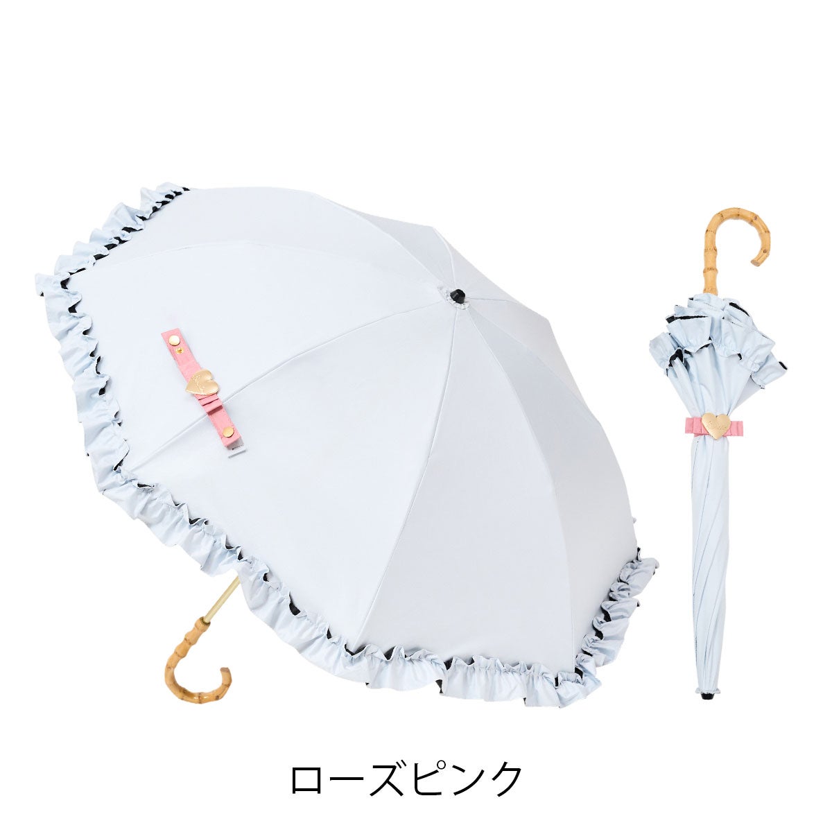 スワンティア 日傘 折りたたみ傘 フリル 晴雨兼用 乙女の日傘 Swantia