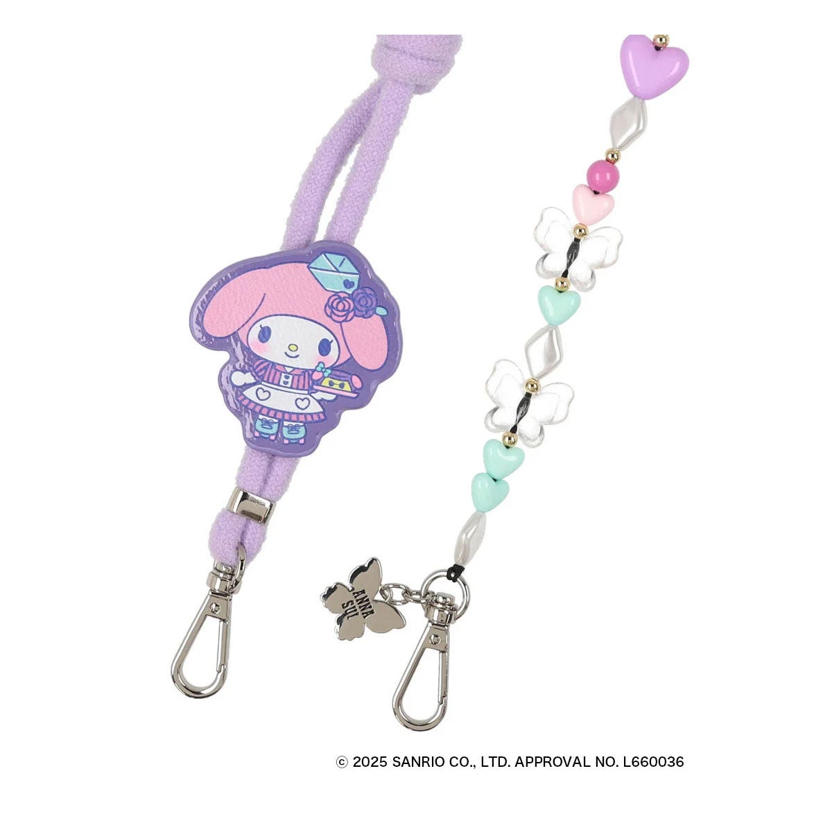 【匿名配送】はんなりこまち ストラップ キーホルダー sanrio アナスイ マイメロディ スマホストラップ レディース 318143 ANNA SUI