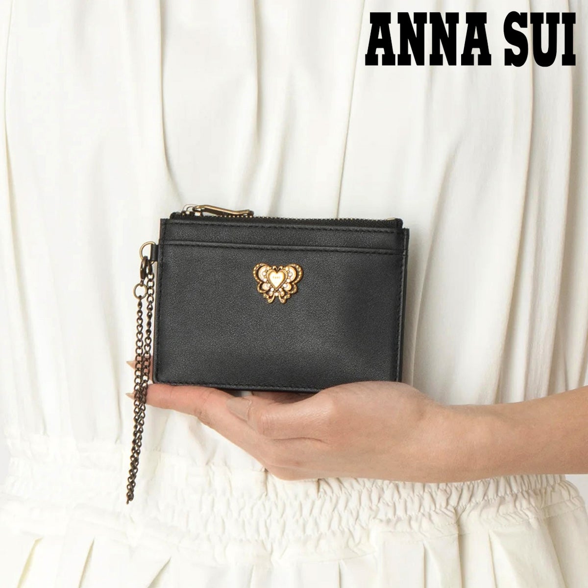 アナスイ パスケース 本革 ウィング レディース 318451 ANNA SUI