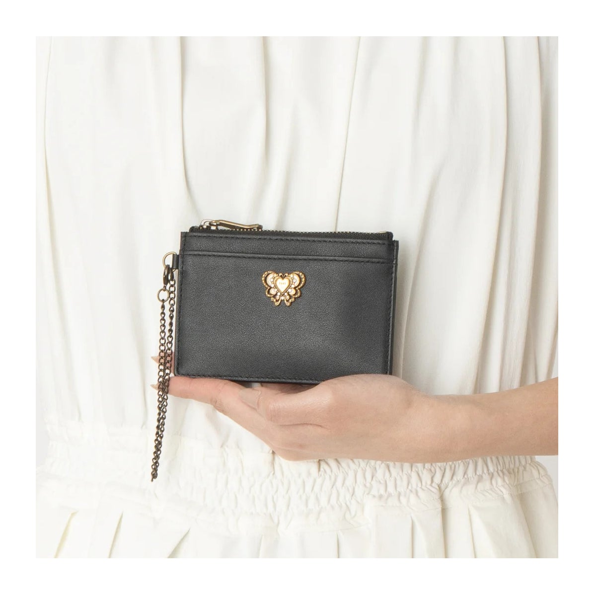 アナスイ パスケース 本革 ウィング レディース 318451 ANNA SUI