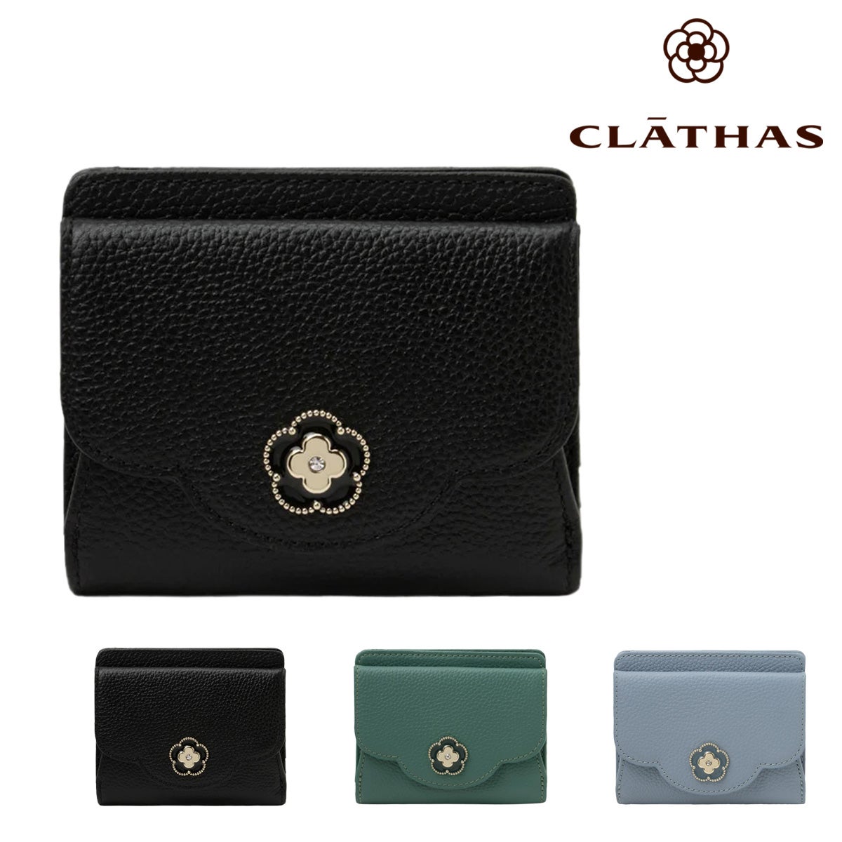 クレイサス 二つ折り財布 本革 ペルル レディース 190713 CLATHAS ミニ