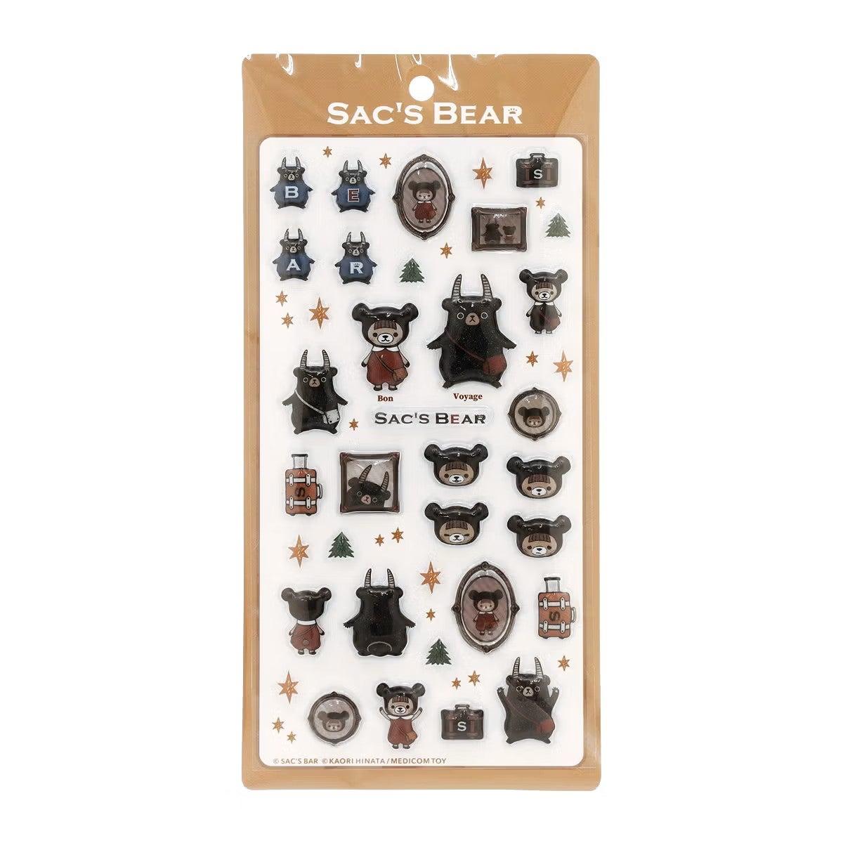 サックスベアー 3D シール BEAR-001 SAC'S BEAR | SAC'S BEAR サックス