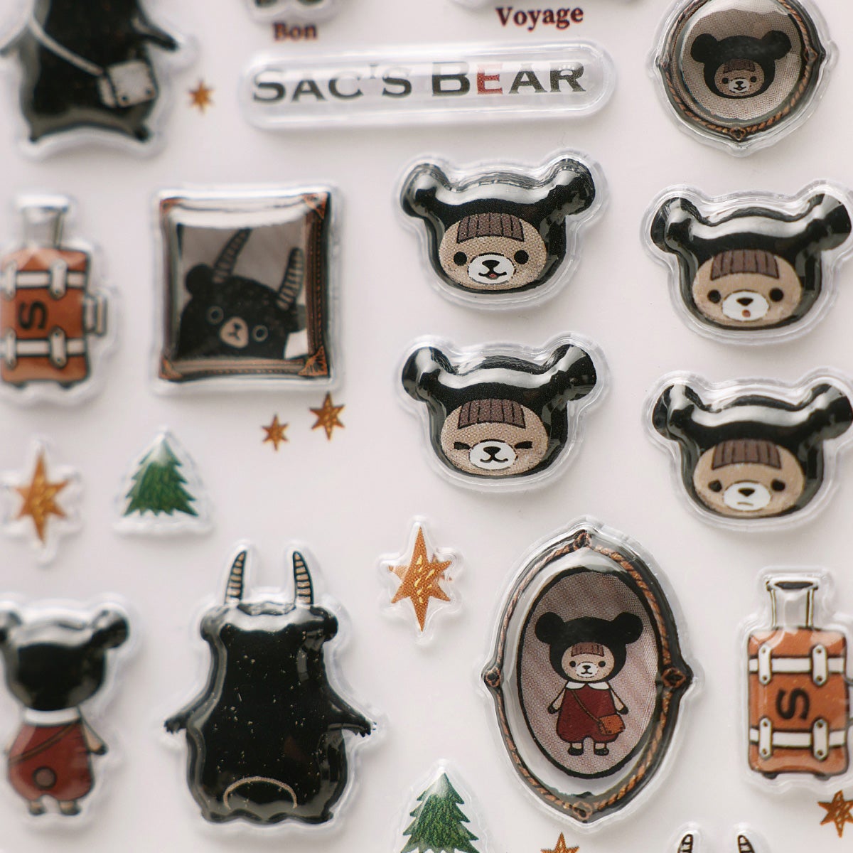 サックスベアー 3D シール BEAR-001 SAC'S BEAR | SAC'S BEAR サックス