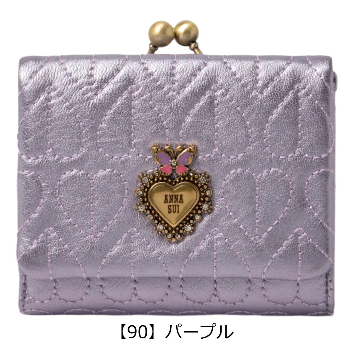 アナスイ 二つ折り財布 ガマ口 本革 レディース ドリーミー 318342