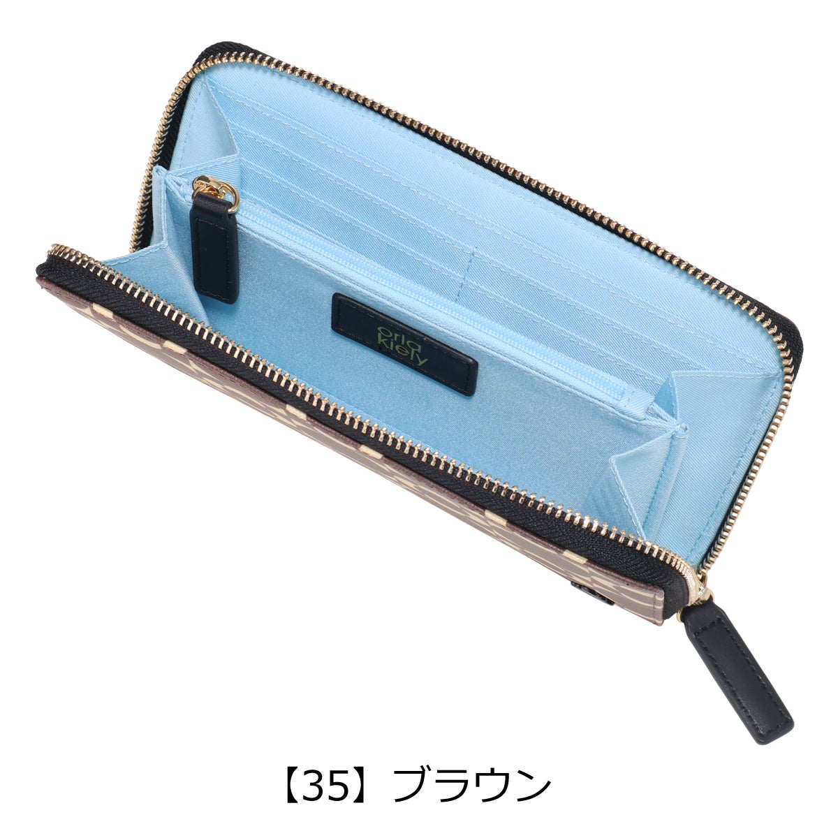 オーラカイリー 長財布 ラウンドファスナー レトロタイルモノグラム