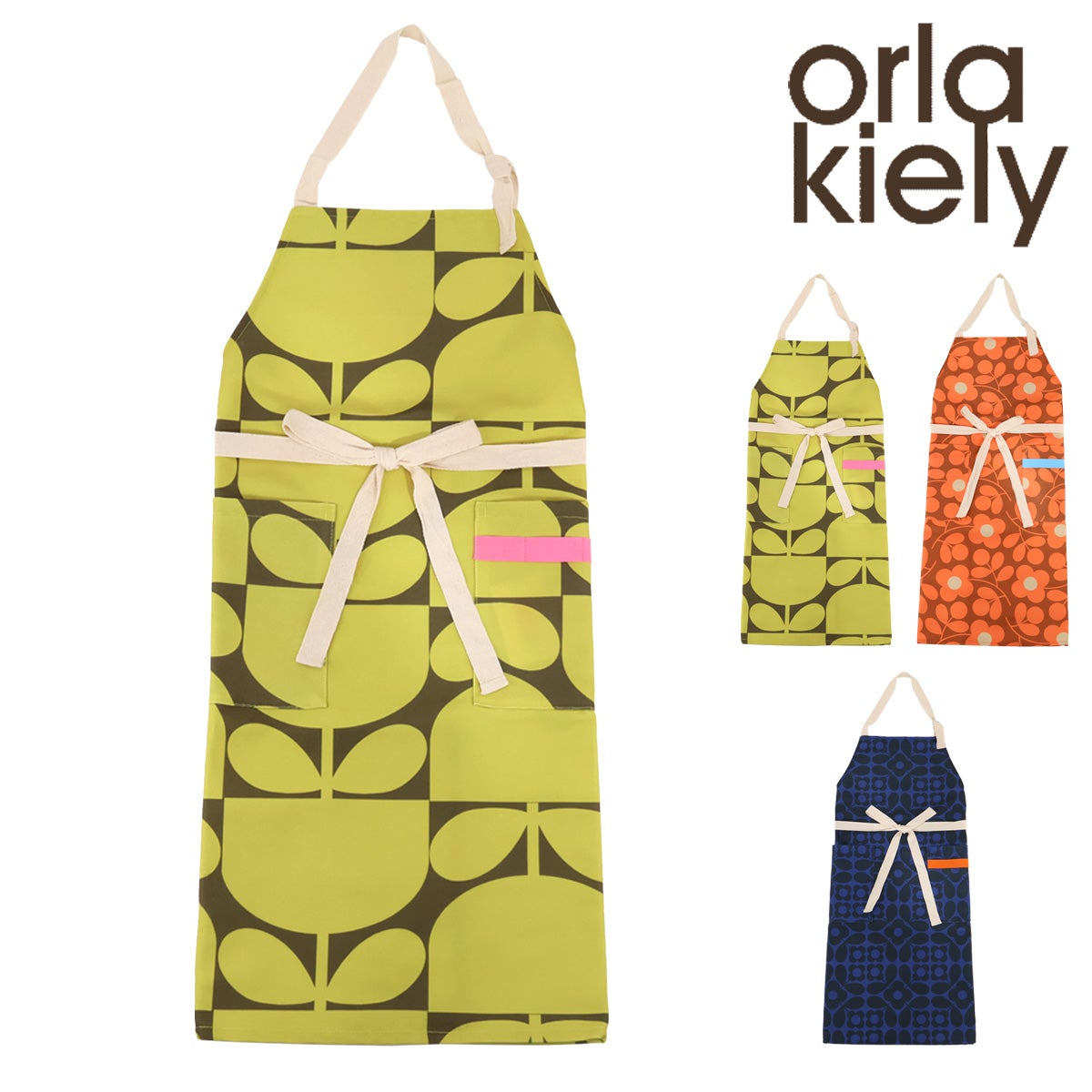 オーラカイリー エプロン ボタニカルカラー Orla Kiely 北欧 花