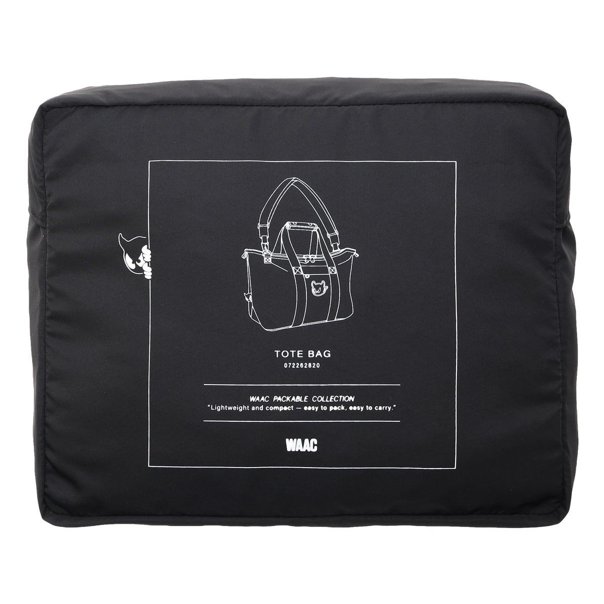 WAAC ゴルフ　ブラック ダブルジッパーバッグ WAAC ワック ゴルフ トートバッグ レディース UNISEX Packable サブ