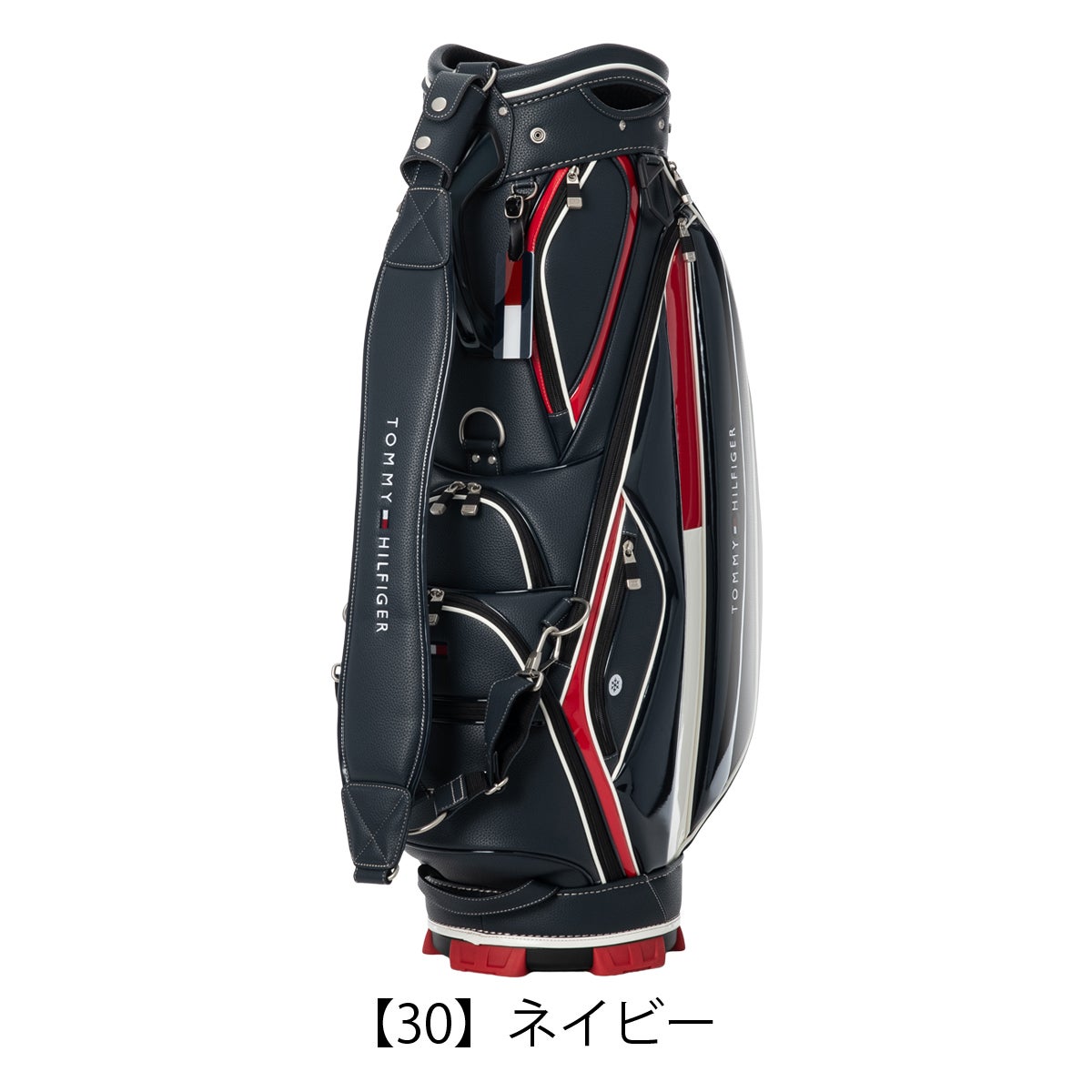 美品 トミーフィルフィガー9型キャディバッグ トミーヒルフィガー ゴルフ キャディバッグ 9型 約4.8kg 5分割 46