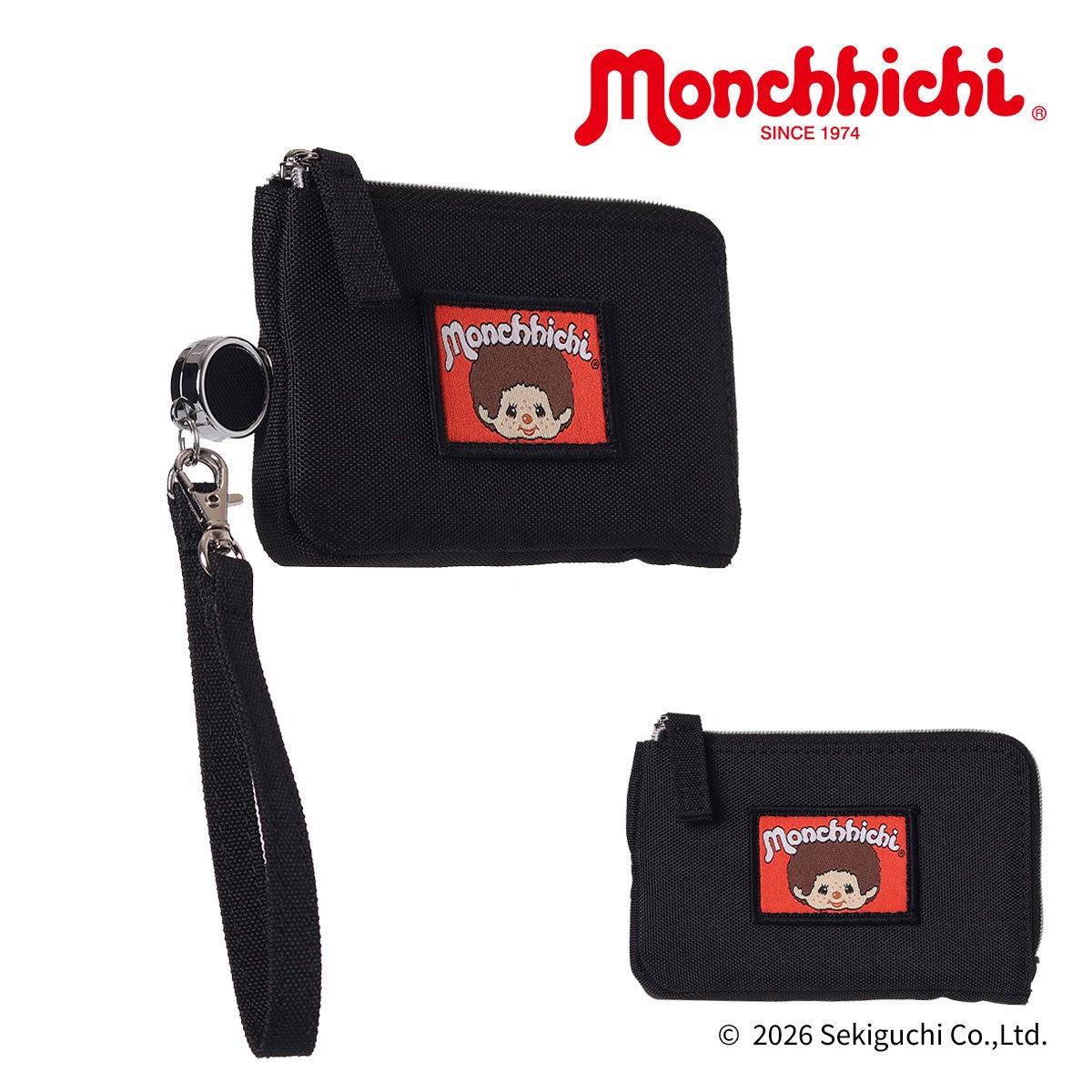モンチッチ パスケース リール付き レディース L26566 Monchhichi IC