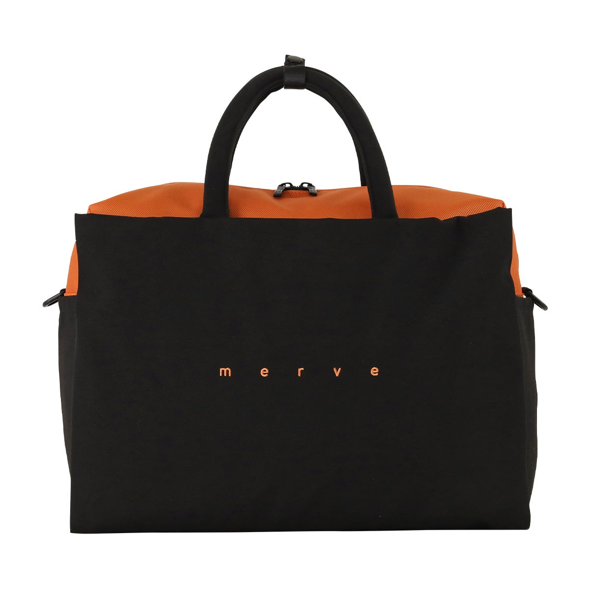 黒のドラムバッグ オレンジ内装 メルヴェ ボストンバッグ 2WAY 25L B4 ブリジット レディース MV012