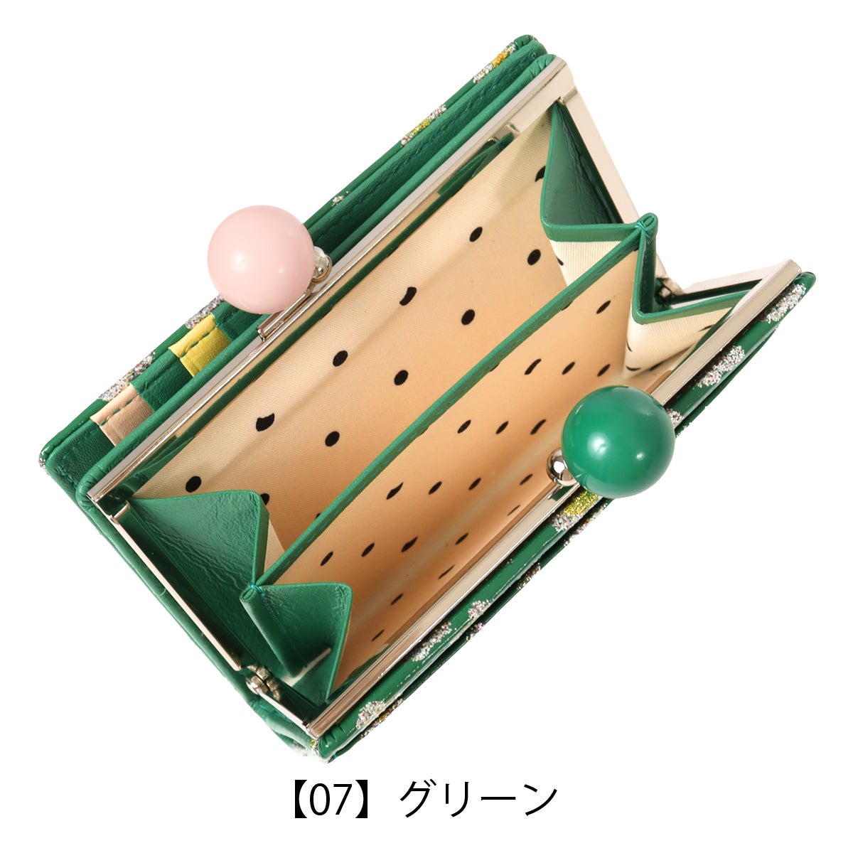 ツモリチサト 二つ折り財布 がま口 レディース 57854 グリッター ツモリチサト 二つ折り財布 がま口 レディース 57854 グリッター