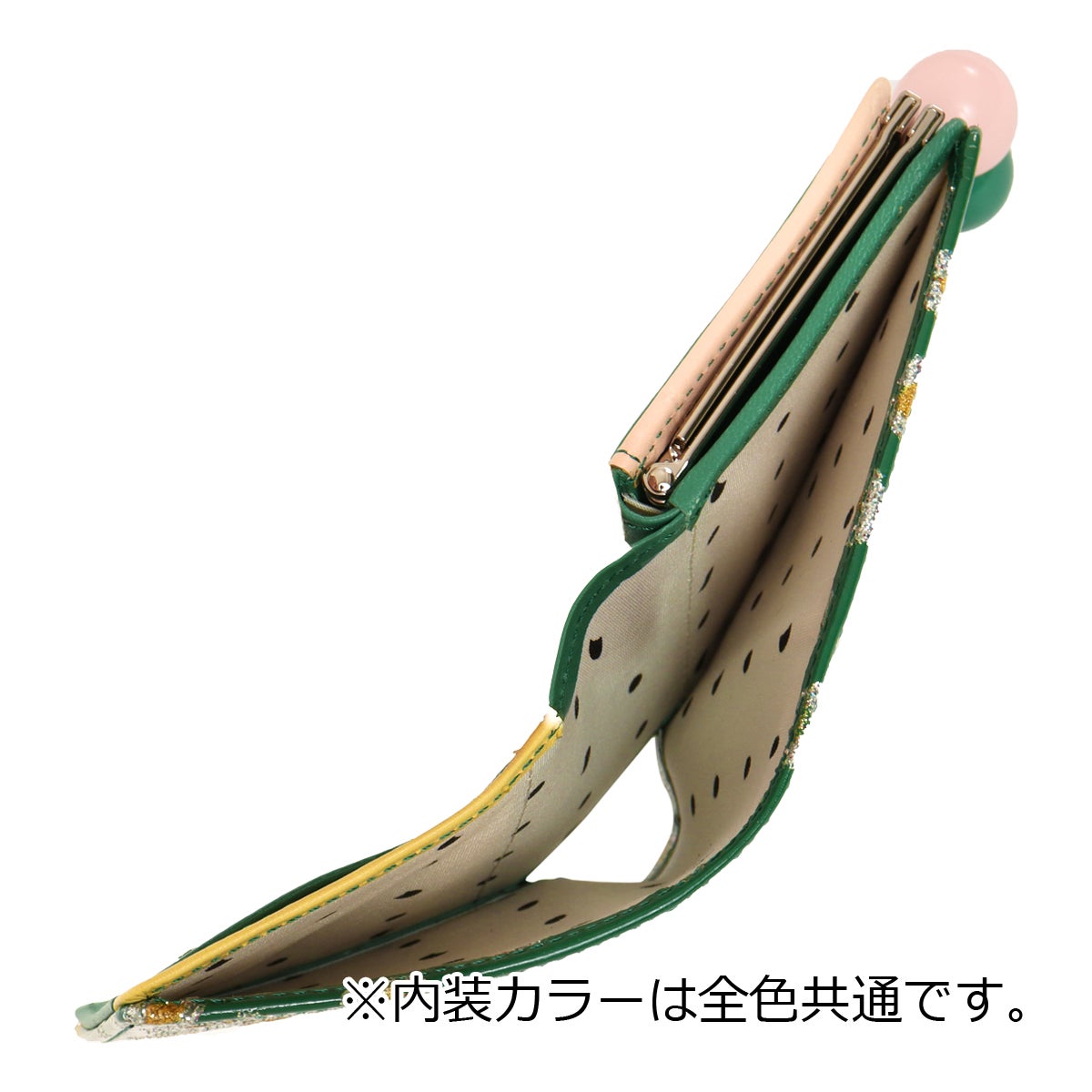 ツモリチサト 二つ折りミニ財布 がま口 レディース 57856 グリッター