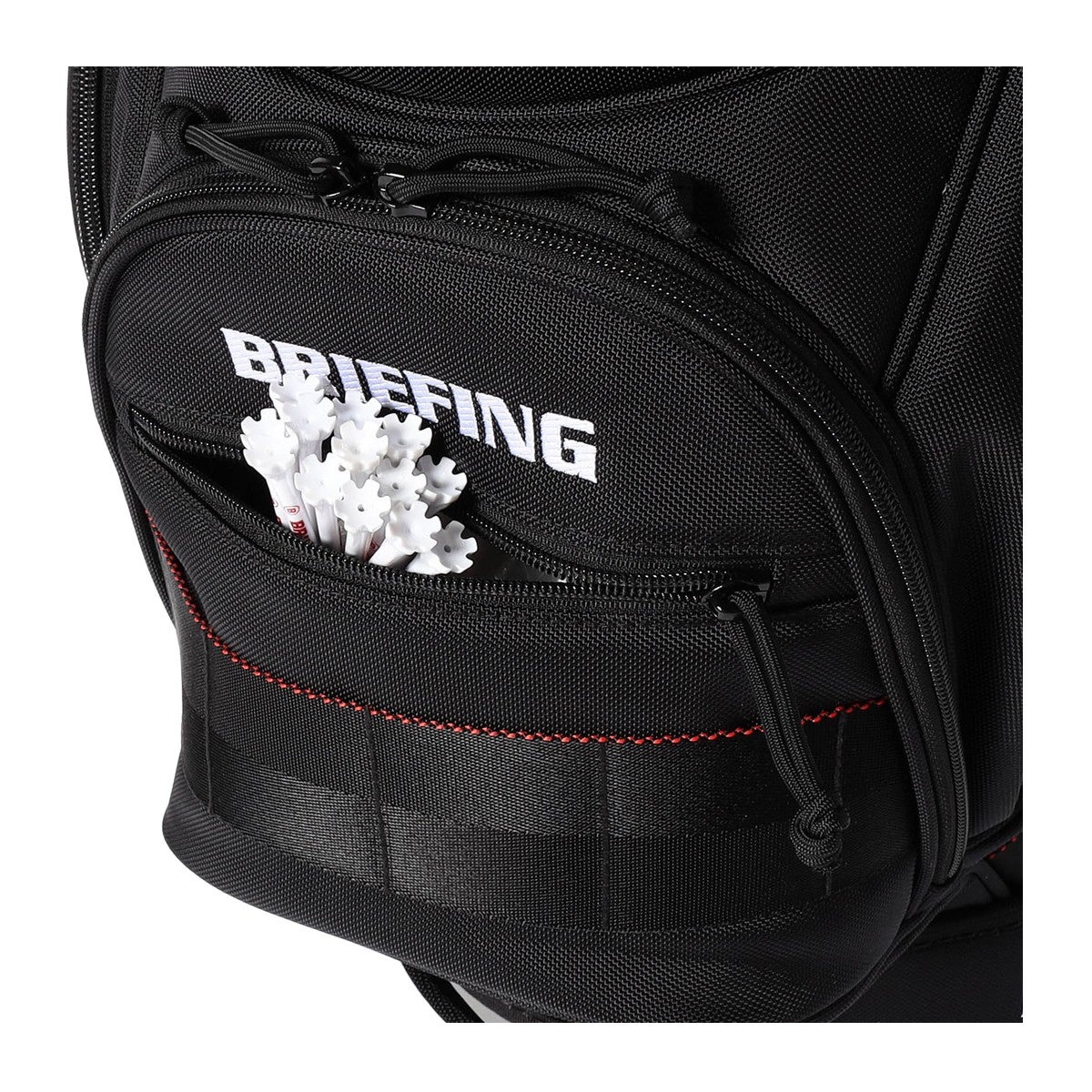 BRIEFING キャディバッグ ブラック 付属品あり　14分割 ブリーフィング ゴルフ キャディバッグ カート型 14分割 メンズ