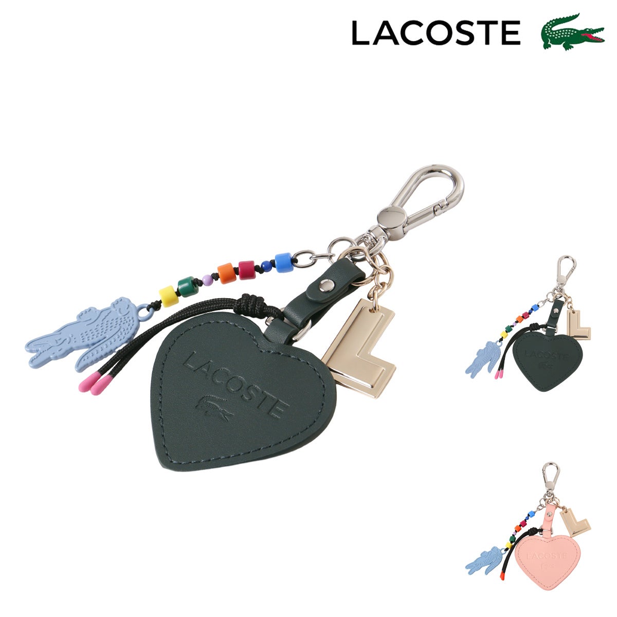 ラコステ ハート＆チャームキーホルダー レディース NF5319RL LACOSTE