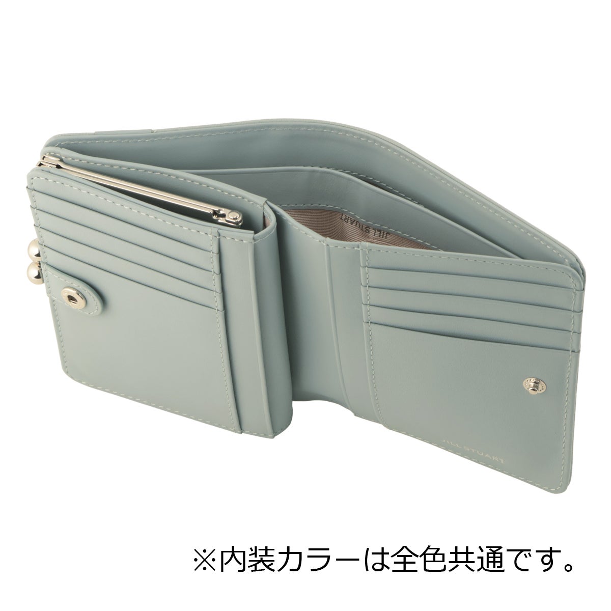 ✨SALE✨JILLSTUART 二つ折り財布 がま口 グレー ジルスチュアート 二つ折り財布 がま口 レディース インプルーブ