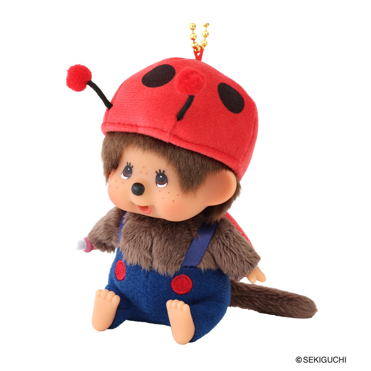 モンチッチ キーチェーン てんとう虫 245949 Monchhichi 顔でかSSキー