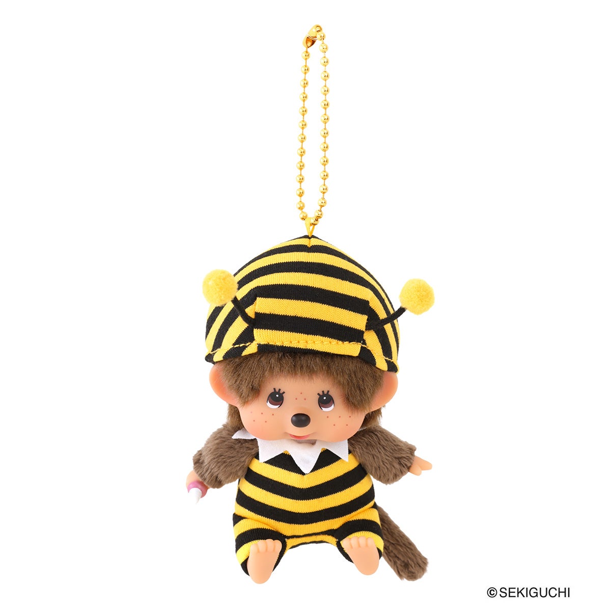 シンシン① モンチッチ キーチェーン てんとう虫 245949 Monchhichi 顔でかSSキー