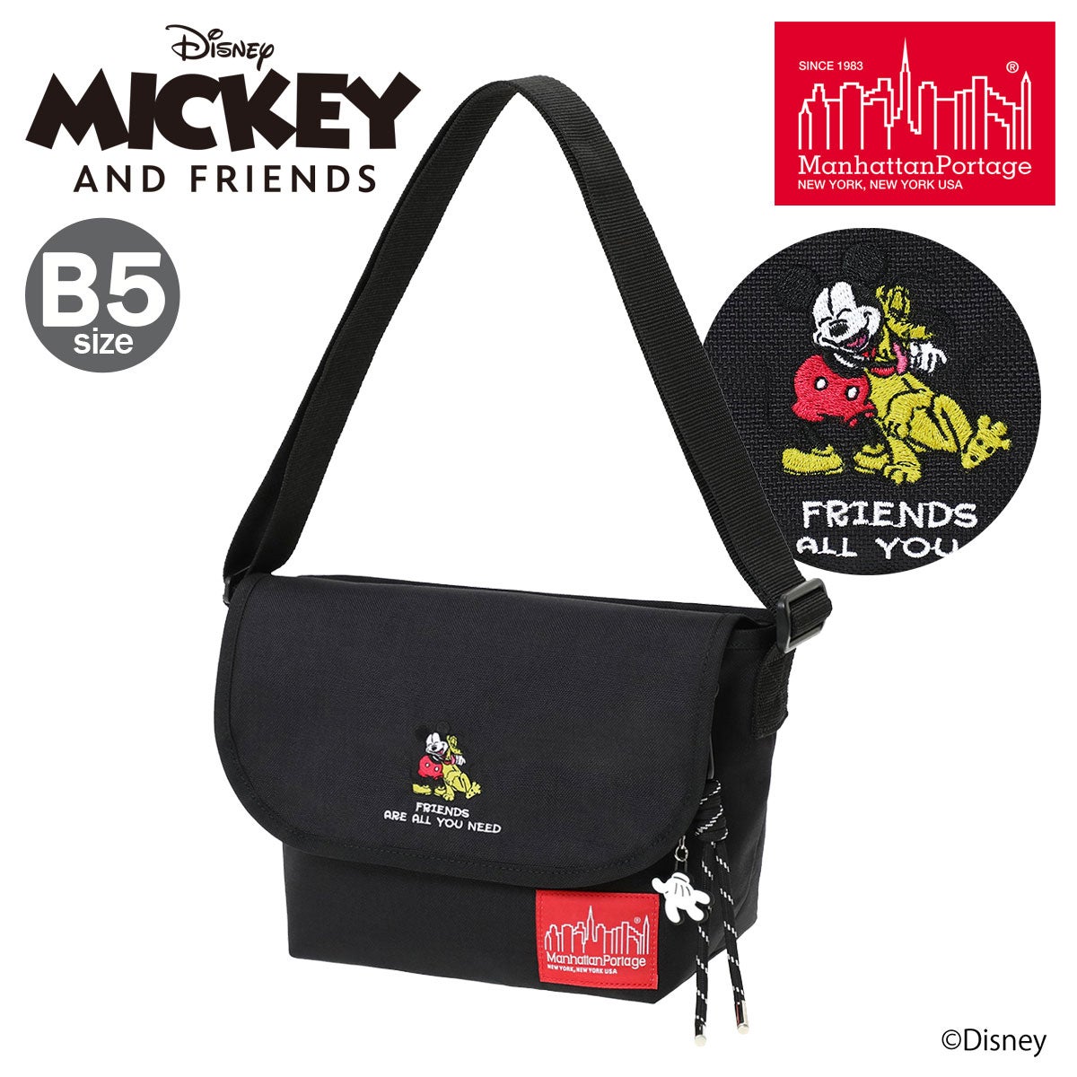 マンハッタンポーテージ ミッキーマウス ショルダーバッグ B5 MICKEY