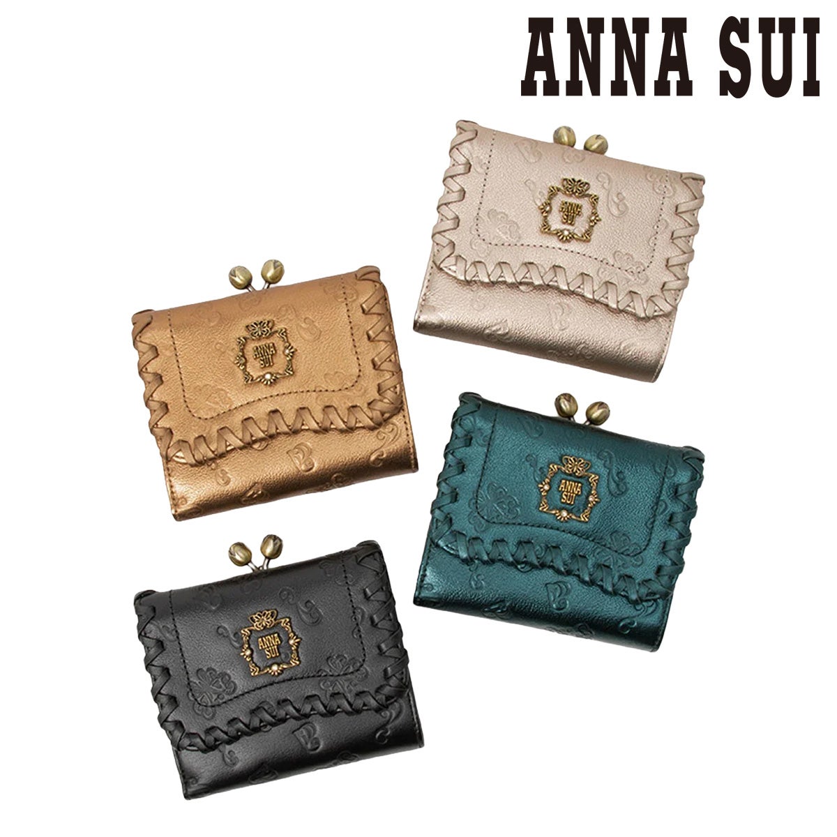 アナスイ 二つ折り財布 がま口 レディース 本革 リンダ 318362 ANNASUI