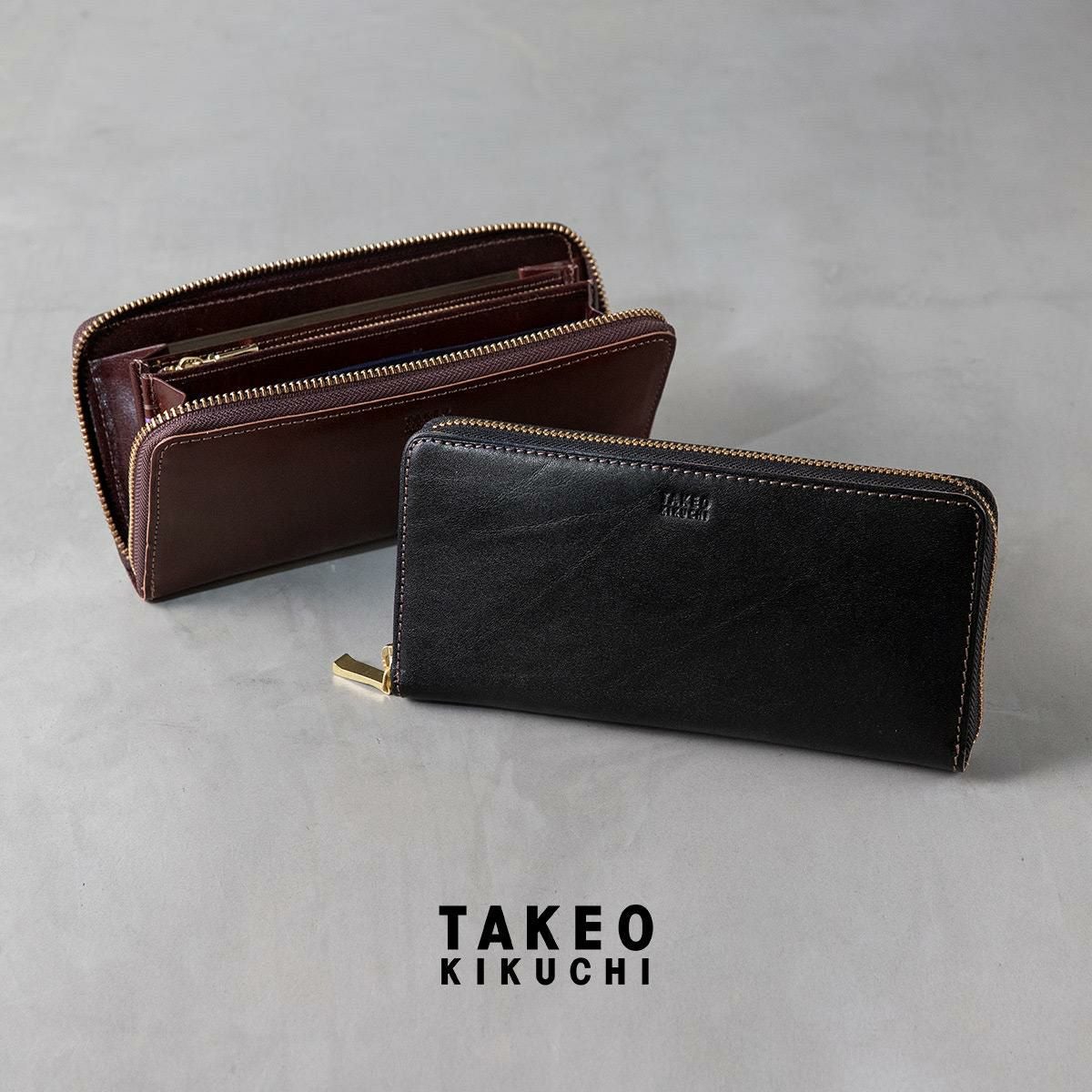 タケオキクチ 長財布 ラウンドファスナー エリア メンズ 266617 TAKEO