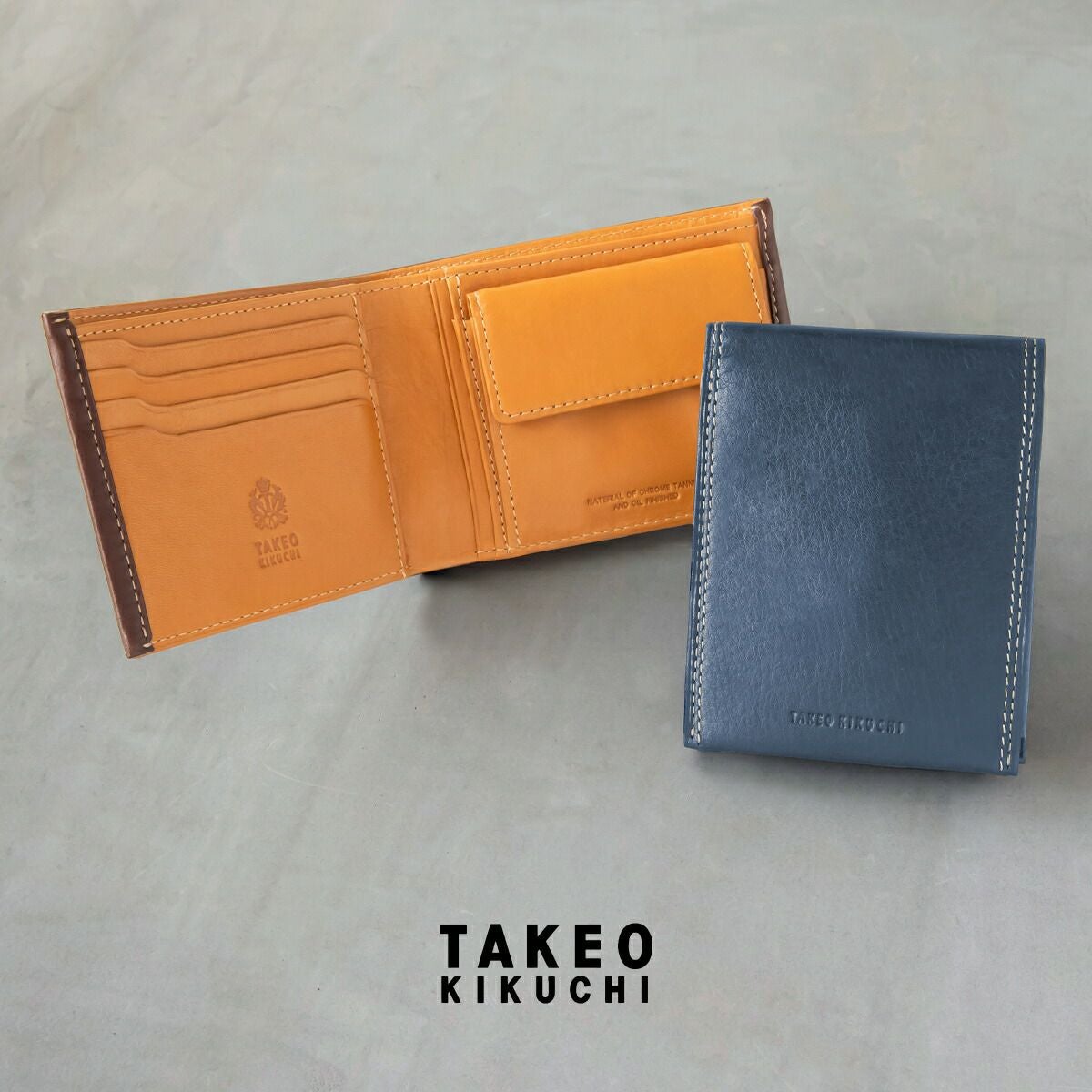 タケオキクチ 二つ折り財布 メンズ ソフトアンティーク 510013 TAKEO