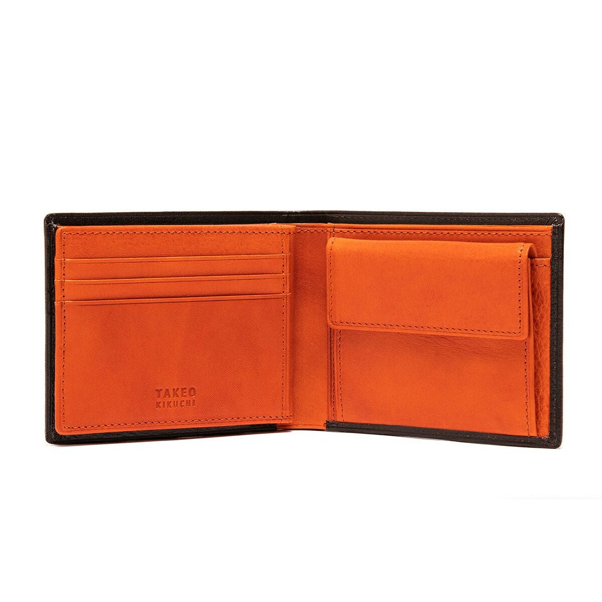【新品タグ付】SOAGE カシミヤ100% アンサンブル オレンジ系 セール】 ソフトシュリンクレザー 三つ折り財布 （財布・コインケース