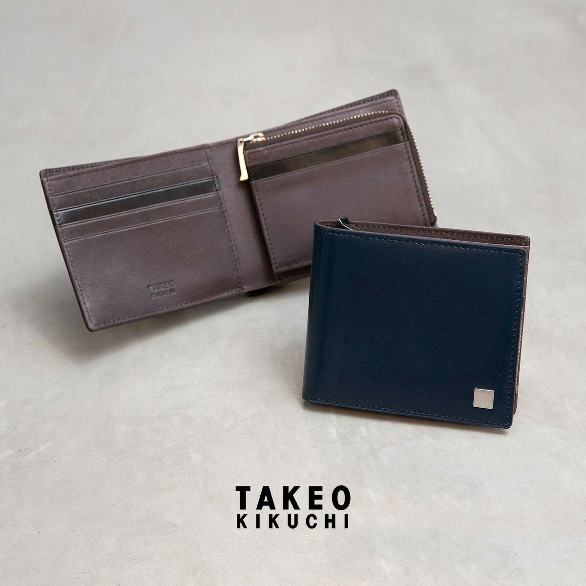 タケオキクチ 二つ折り財布 札入れ メンズ ピエール 181618 TAKEO