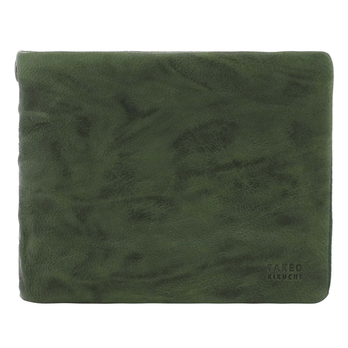 タケオキクチ 二つ折り財布 ミニ財布 720624 オイスター