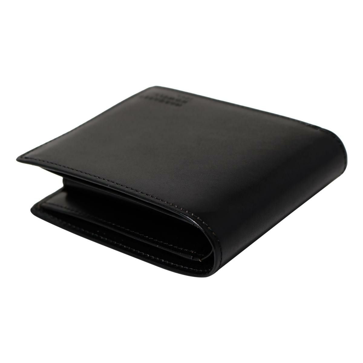 マーガレットハウエル 折財布　財布 新品　黒　ブラック　本革　レザー　折り財布 マーガレット ハウエル アイデア 二つ折り財布 メンズ 本革 べジタン