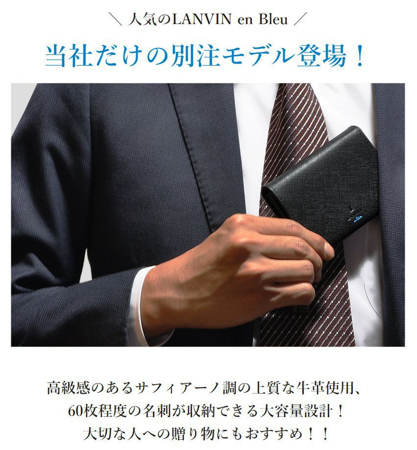 ランバンオンブルー 名刺入れ 大容量 メンズ 345159 LANVIN en Bleu ランバンオンブルー 名刺入れ 大容量 メンズ 345159 LANVIN en Bleu