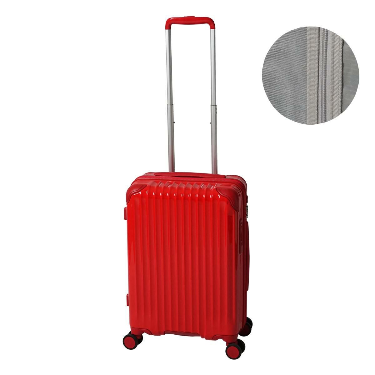 ニューアルパカ TS-77JS 赤 キャリーバッグ・上板2枚付き カーゴ スーツケース 機内持ち込み 36L 51cm 3.1kg エアスタンド
