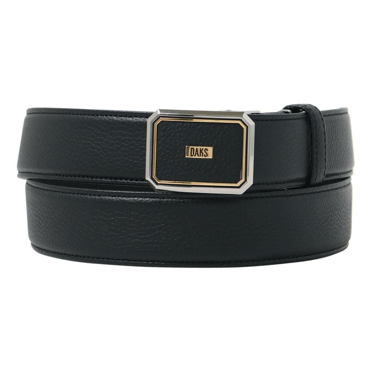 ✧ 新品 DAKS LONDON ダックス マルチストライプ メンズレザーベルト DAKS ダックス ベルト メンズ 本革 LEATHER BELT ブラック ダーク