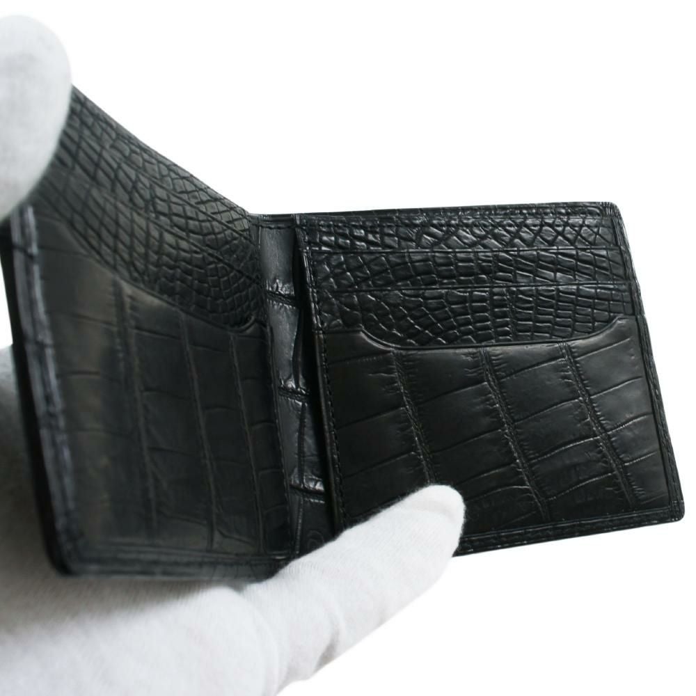 青木鞄 Luggage AOKI 1894 二つ折り財布 2481 マットクロコダイル