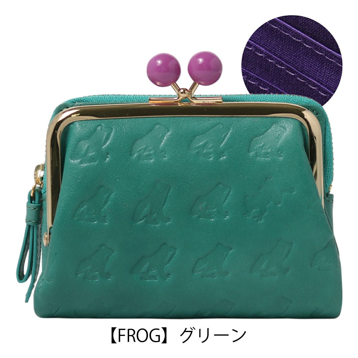 ESSENCE OF POISON がま口二つ折り財布 des DES 3502 公式】 ESSENCE OF POISON がま口二つ折り財布 牛革 DES-3502