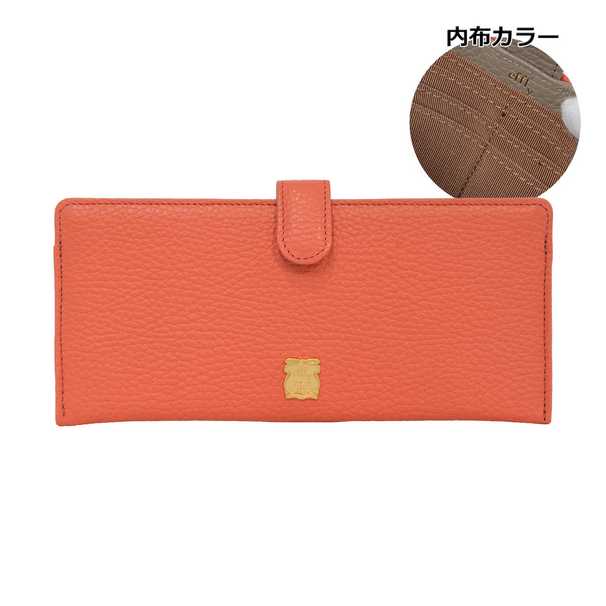 efffy　二つ折り財布　オレンジピンク efffy（エフィー） 二つ折り財布 本革 日本製 TK1-83 efffy 財布 ミニ