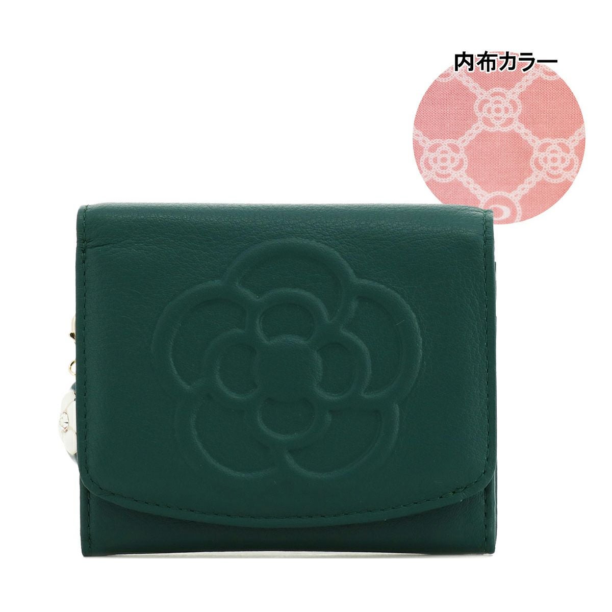 財布 レディース CLATHAS クレイサス 本革 レザー カメリア ワッフル クレイサス 二つ折り財布 ミニ財布 ワッフル レディース 185435