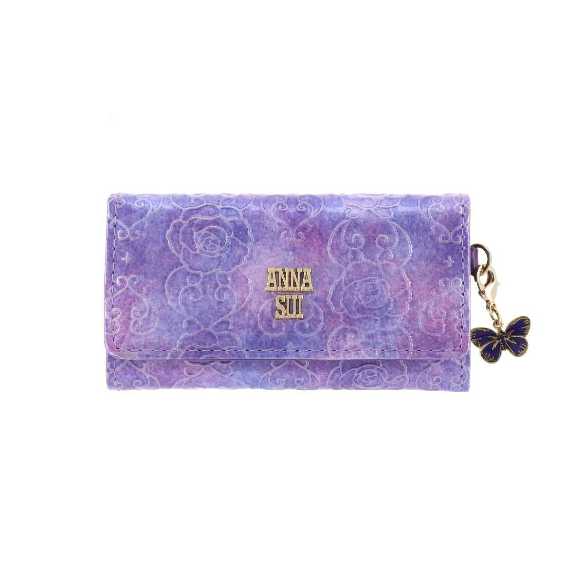 ANNA SUI パープル キーケース アナスイ ANNA SUI ルーミー キーケース （パープル） -人気ブランドの