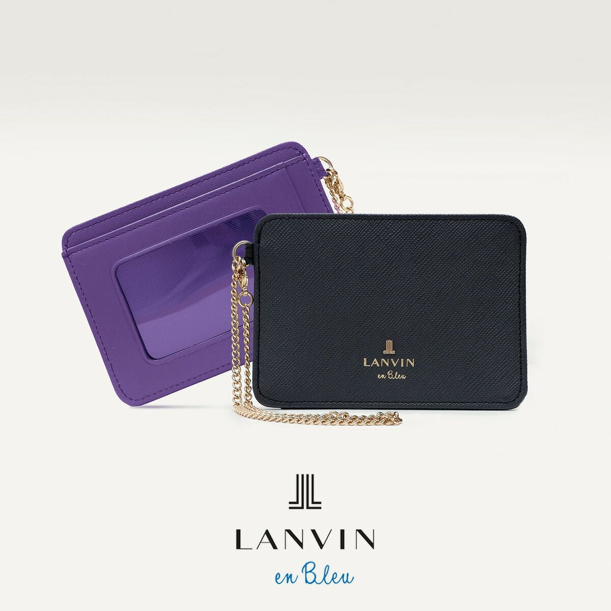 LANVIN カードケース ランバンオンブルー 名刺入れ レディース リュクサンブール 480114