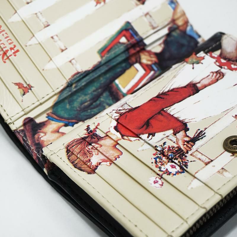 ノーティアム ノーマンロックウェル 二つ折り財布 イラストシリーズ