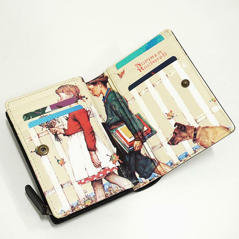 ノーティアム ノーマンロックウェル 二つ折り財布 イラストシリーズ