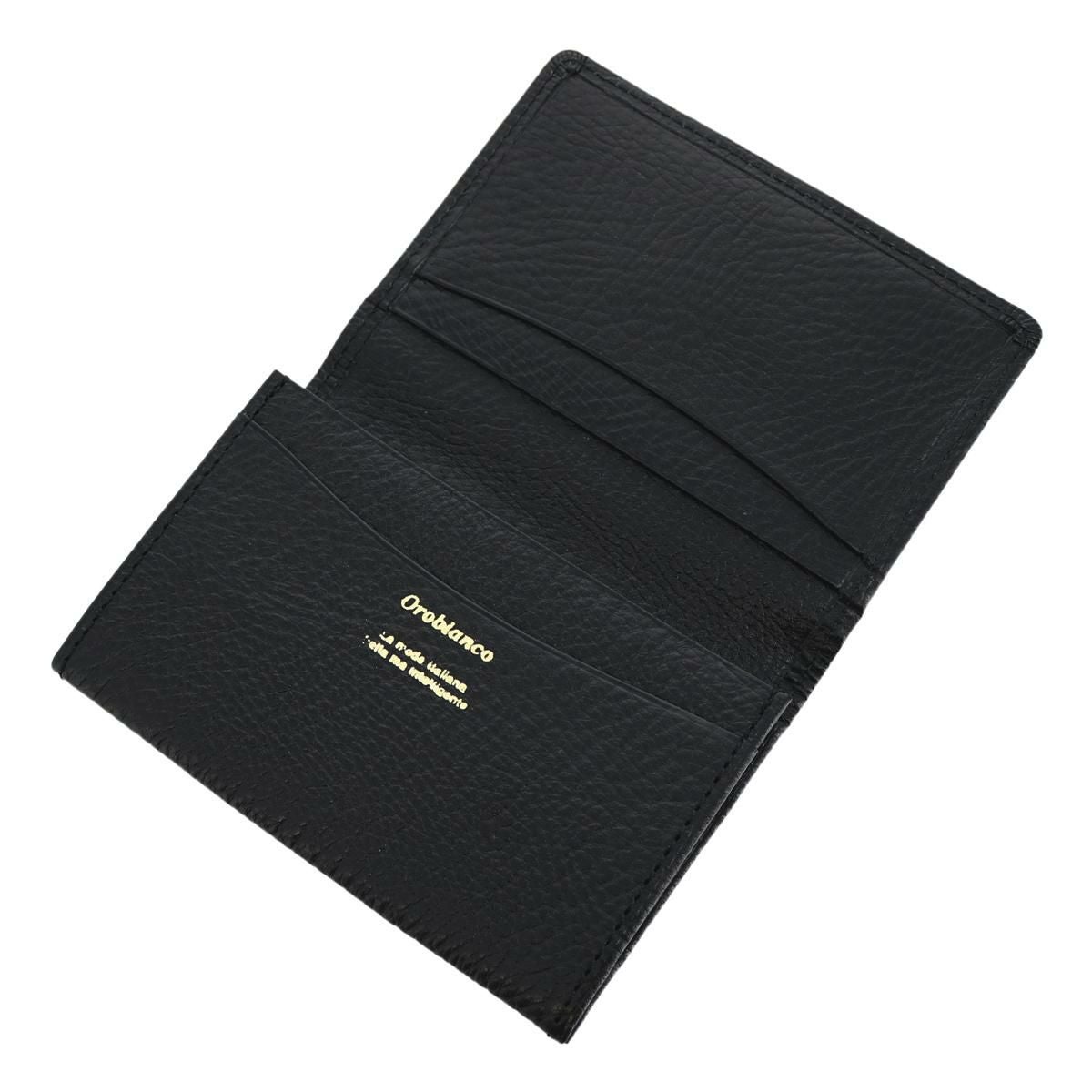 オロビアンコ 名刺入れ ALL BLACK SERIES 本革 レザー メンズ ORS