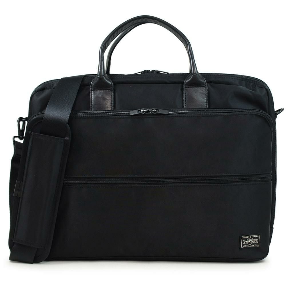 PORTER ブラック 本革ブリーフケース PORTER ポーター フラックス ブリーフケース 197-01501 ビジネスバッグ