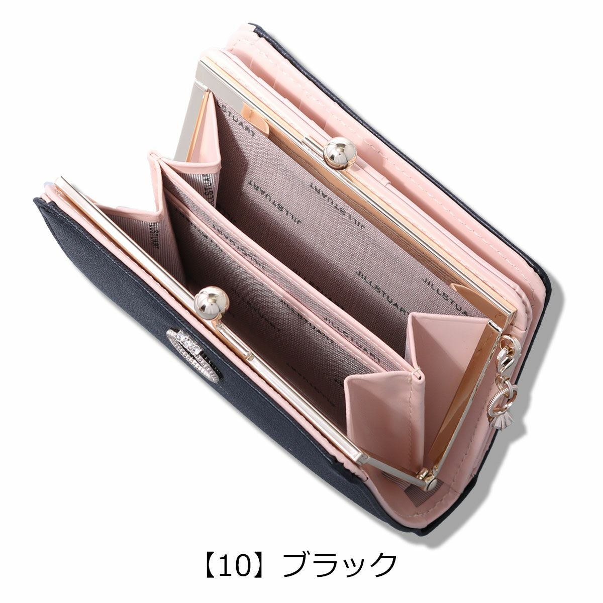 ジルスチュアート 二つ折り財布 ガマ口 レディース 本革 エターナル