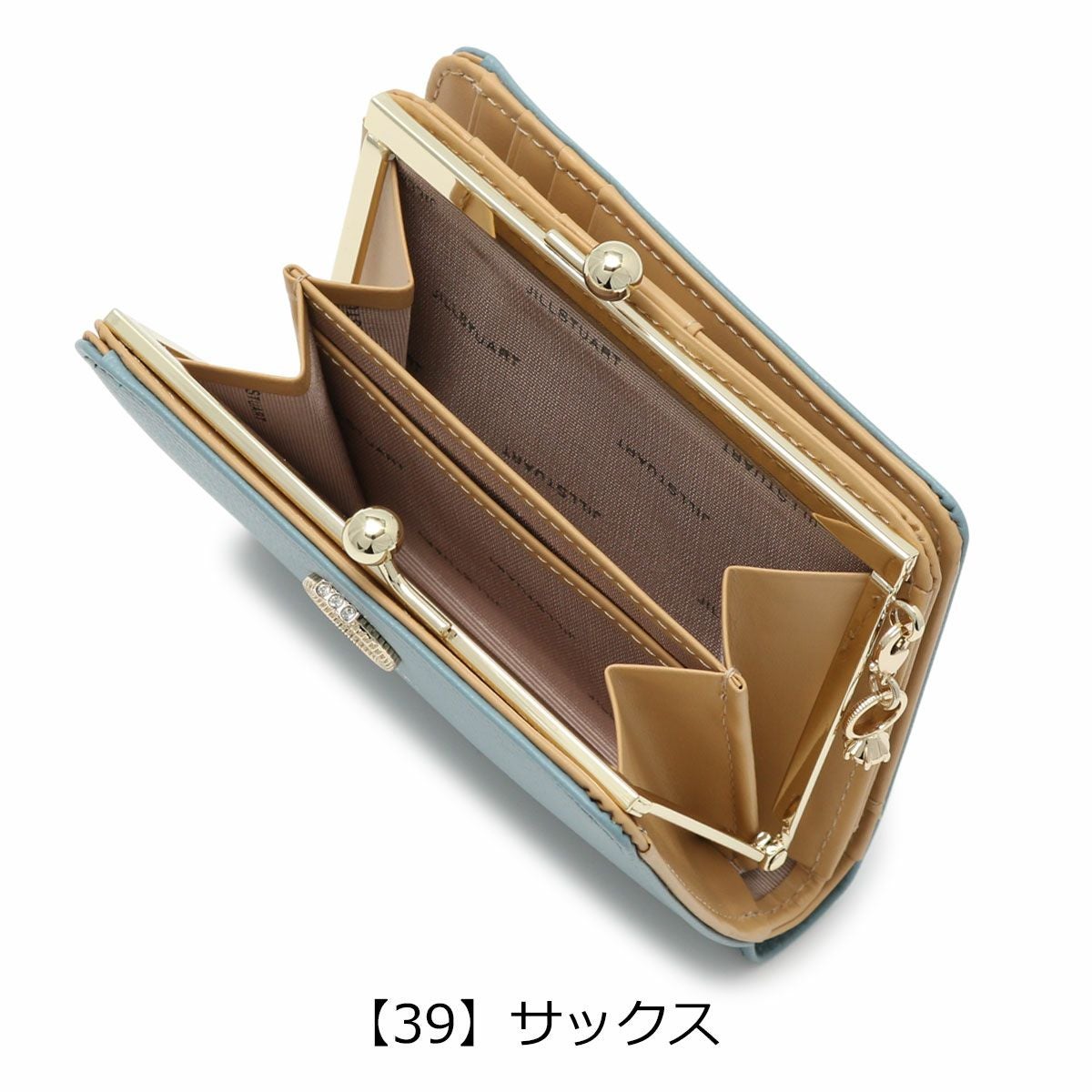 ジルスチュアート 二つ折り財布 ガマ口 レディース 本革 エターナル