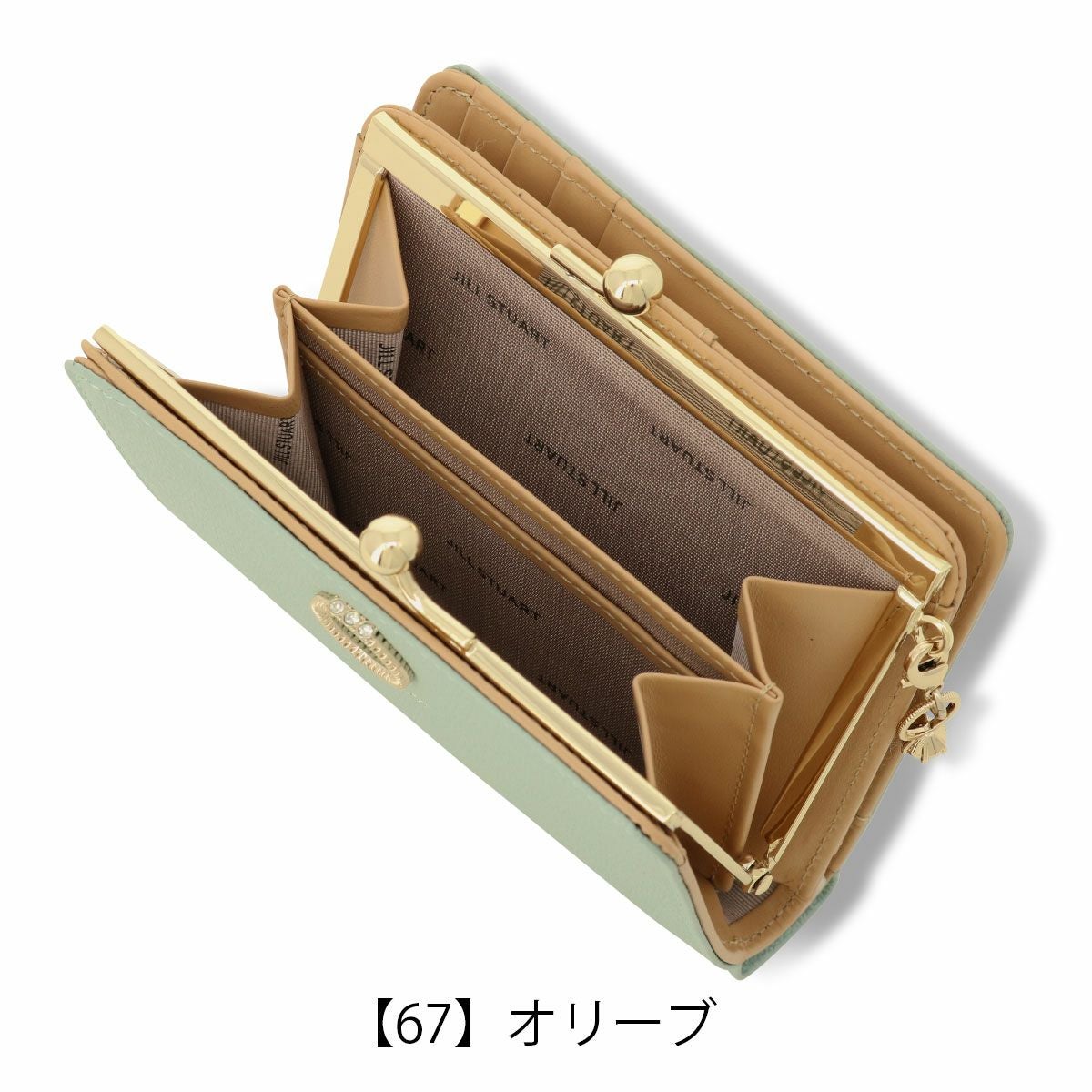 【 ジルスチュアート】財布 がま口 二つ折り コンパクト 上品 プレゼント 牛革 ジルスチュアート 二つ折り財布 ガマ口 レディース 本革 エターナル